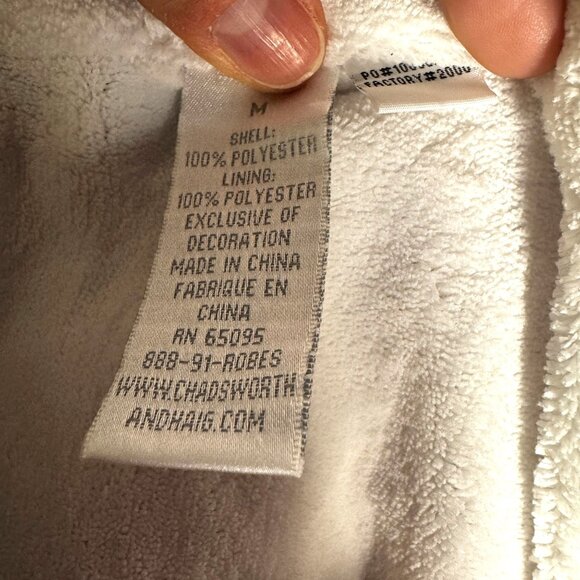 Chadsworth and Haig Womens Pink Long Belted Robe SZ Medium Loungewear Cozy - Picture 9 of 11